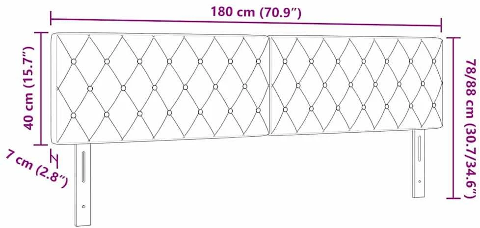 Galvūgalis Tamsiai pilka 180 cm Aksomas