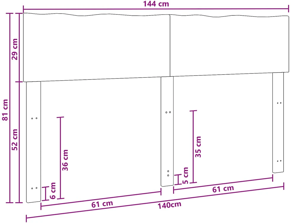 Lovos galvūgalis su natūraliu kraštu ROSTOCK Balta 140 cm