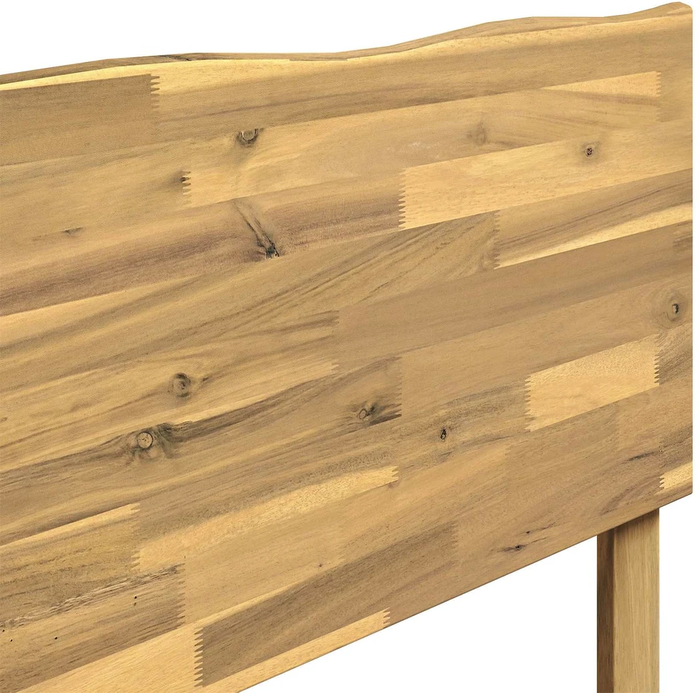Lovos galvūgalis su natūraliu kraštu ROSTOCK Balta 80 cm