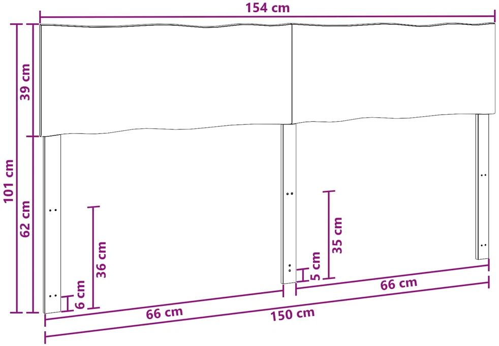 Lovos galvūgalis su natūraliu kraštu ROSTOCK Natūrali 150 cm