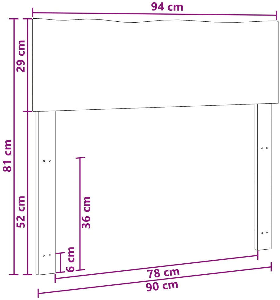 Lovos galvūgalis su natūraliu kraštu ROSTOCK Natūrali 90 cm