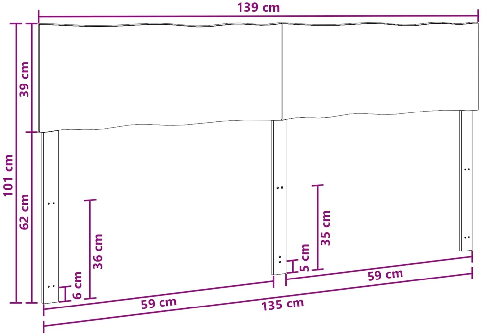Lovos galvūgalis su natūraliu kraštu ROSTOCK Balta 135 cm