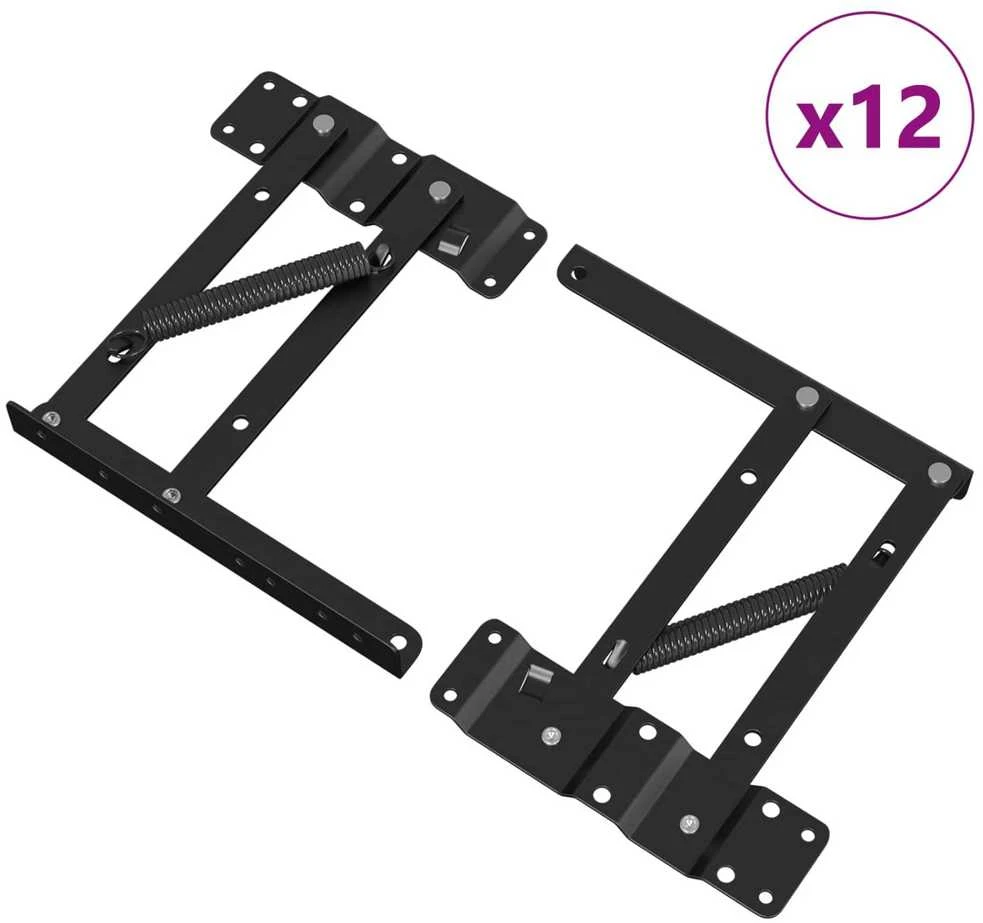 Lovos kėlimo mechanizmas 12 vnt. Juoda 340 x 95 x 40 mm Geležis