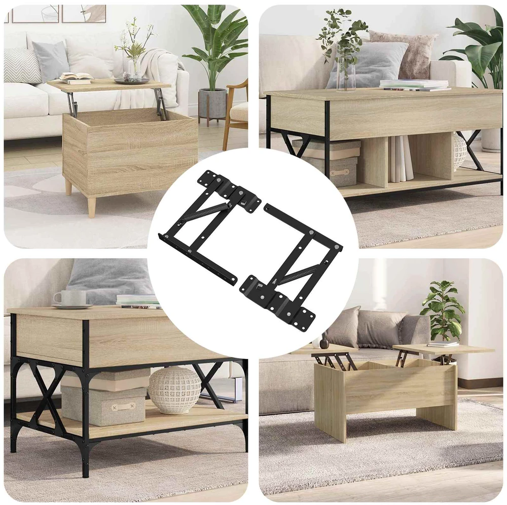 Lovos kėlimo mechanizmas 2 vnt. Juoda 340 x 95 x 40 mm Geležis