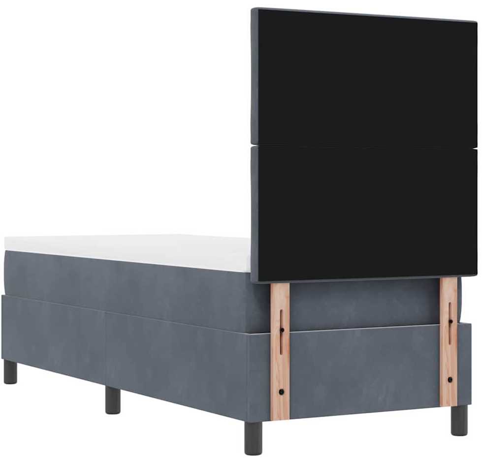 LED Čiužinio Lova Tamsiai pilka 80 x 200 cm Aksomas