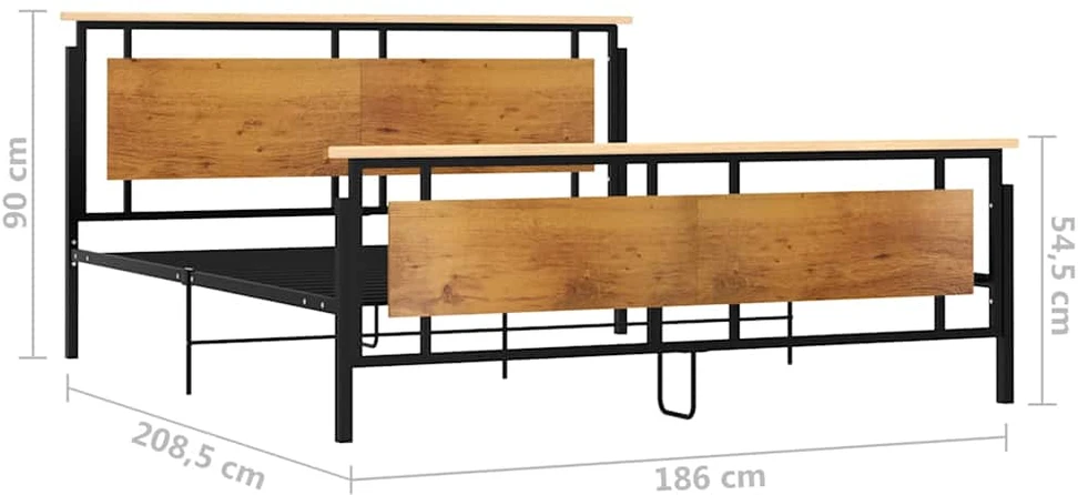 Lovos rėmas, 180x200cm, metalas