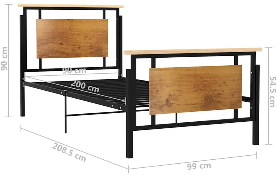 Lovos rėmas, 90x200cm, metalas