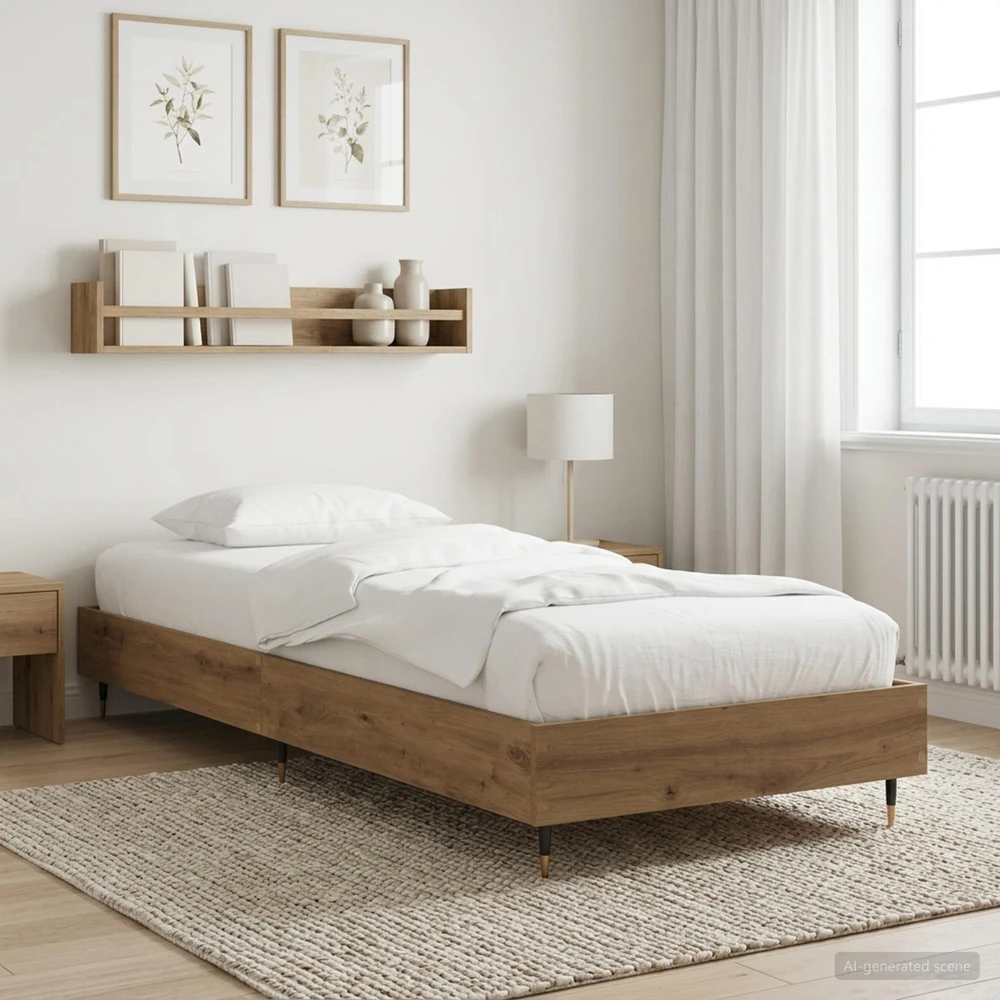 Lova Lovos rėmas Artisano ąžuolo 80 x 200 cm Apdirbta mediena