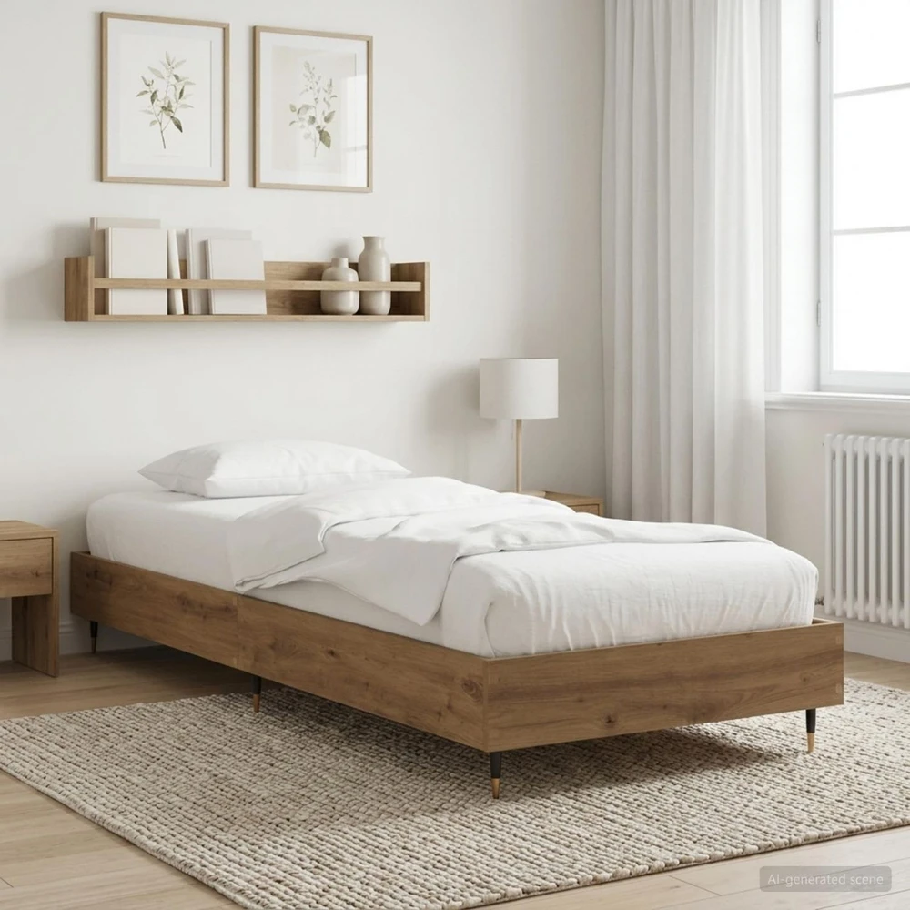 Lova Lovos rėmas Artisano ąžuolo 80 x 200 cm Apdirbta mediena