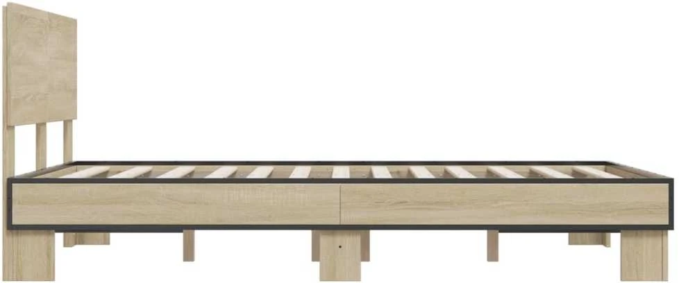 Lova Lovos rėmas, ąžuolo, 135x190cm, apdirbta mediena ir metalas