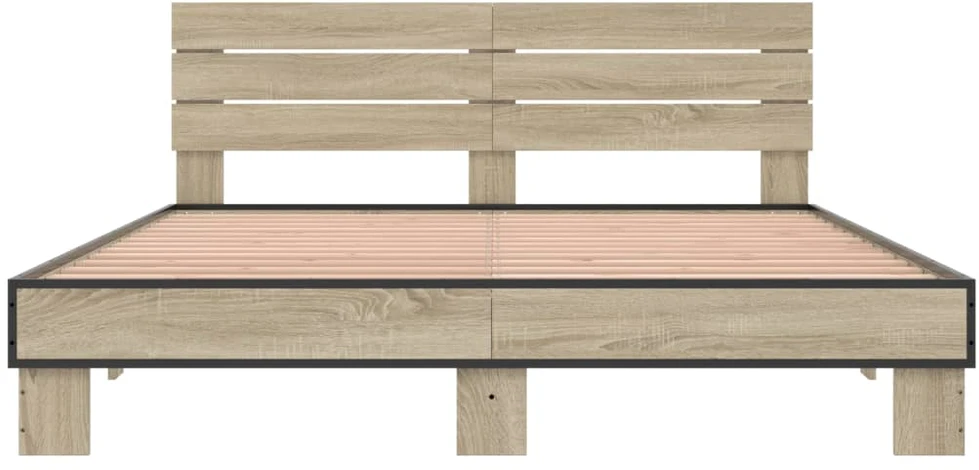 Lovos rėmas, ąžuolo, 150x200cm, apdirbta mediena ir metalas