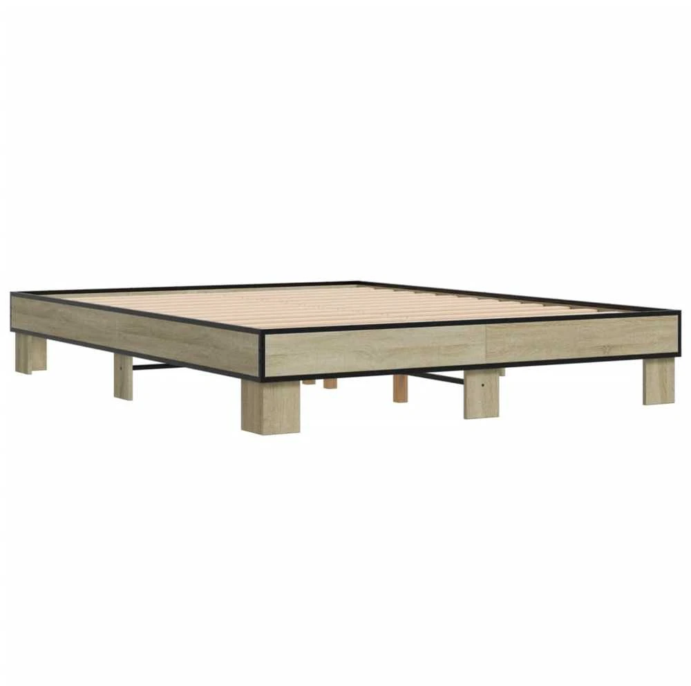 Lovos rėmas, ąžuolo, 150x200cm, apdirbta mediena ir metalas