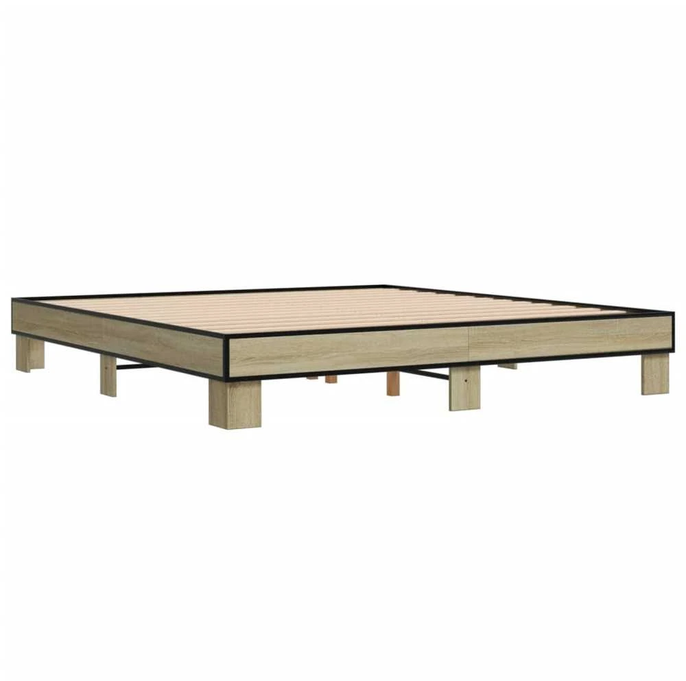 Lovos rėmas, ąžuolo, 160x200cm, apdirbta mediena ir metalas