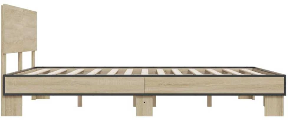 Lovos rėmas, ąžuolo, 160x200cm, apdirbta mediena ir metalas