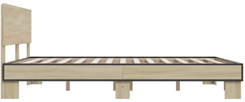 Lovos rėmas, ąžuolo, 160x200cm, apdirbta mediena ir metalas