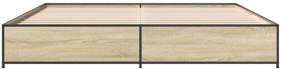 Lovos rėmas, ąžuolo, 200x200cm, apdirbta mediena ir metalas