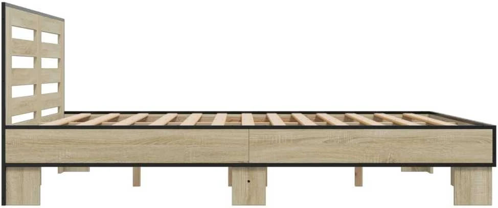 Lovos rėmas, ąžuolo, 200x200cm, apdirbta mediena ir metalas