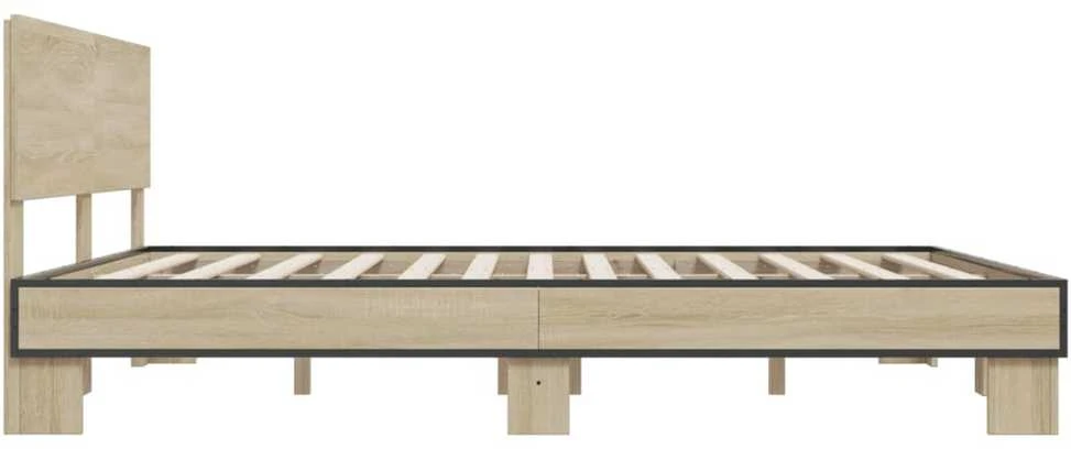 Lovos rėmas, ąžuolo, 200x200cm, apdirbta mediena ir metalas