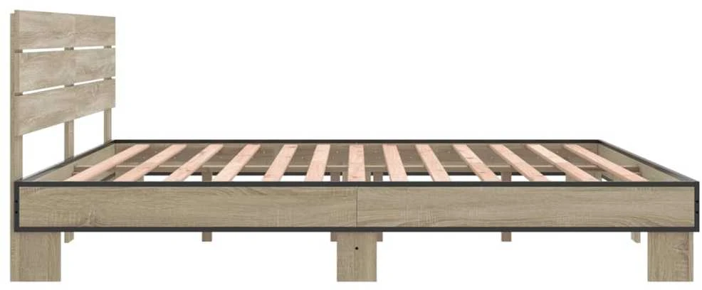 Lovos rėmas, ąžuolo, 200x200cm, apdirbta mediena ir metalas