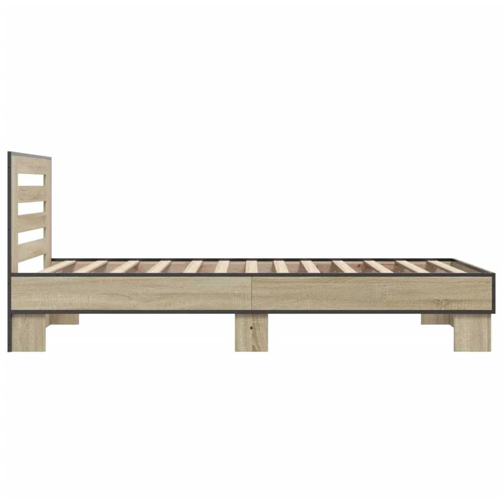 Lovos rėmas, ąžuolo, 75x190cm, apdirbta mediena ir metalas