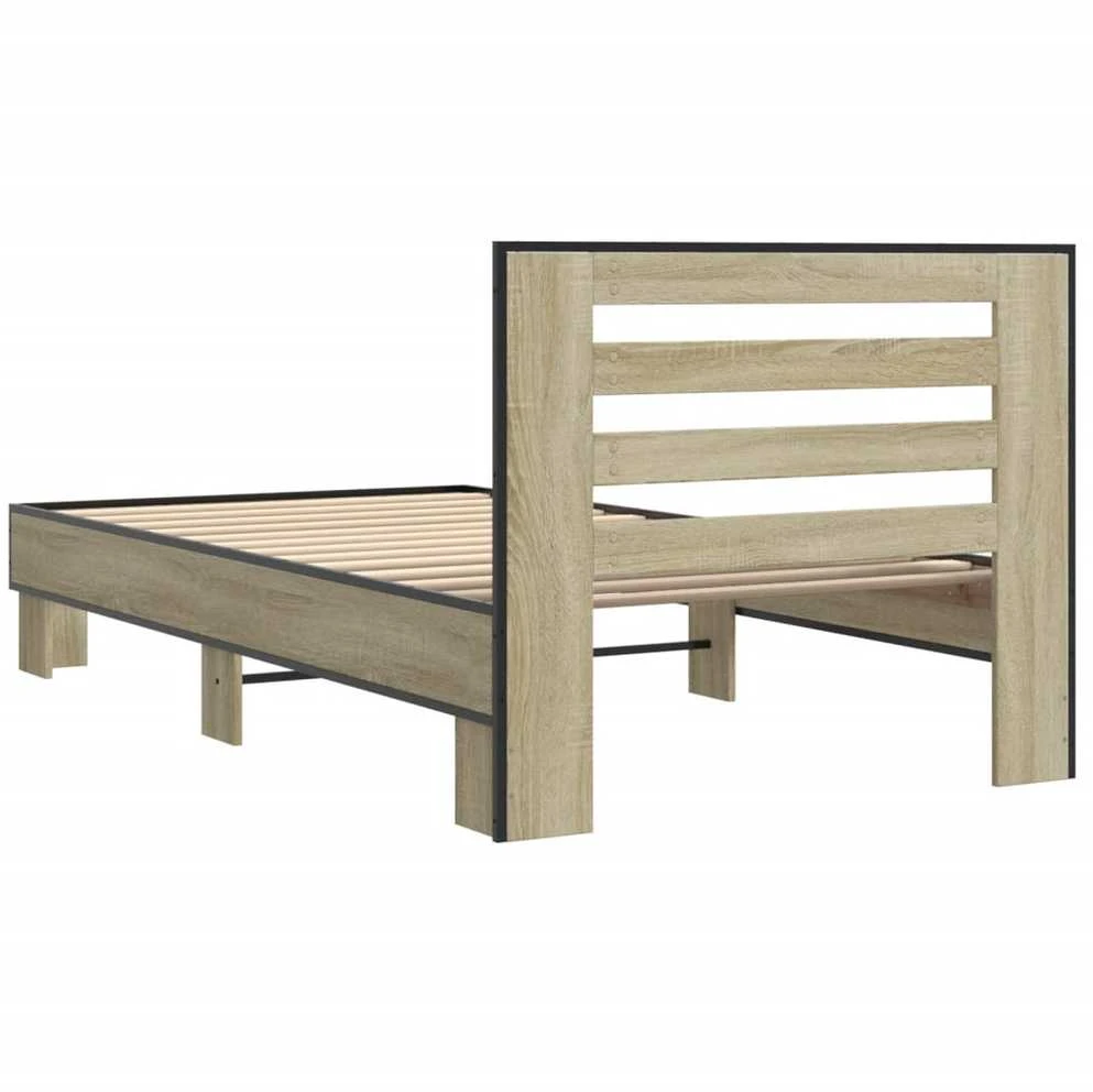 Lovos rėmas, ąžuolo, 75x190cm, apdirbta mediena ir metalas