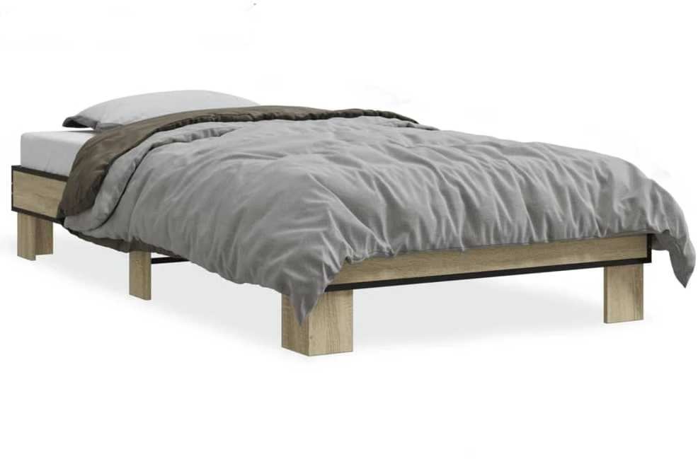 Lovos rėmas, ąžuolo, 75x190cm, apdirbta mediena ir metalas