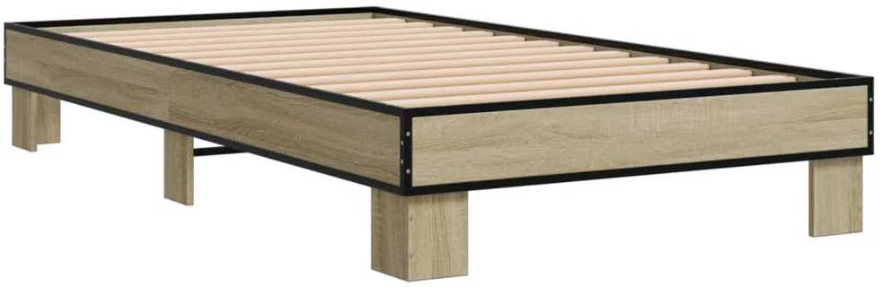Lovos rėmas, ąžuolo, 75x190cm, apdirbta mediena ir metalas