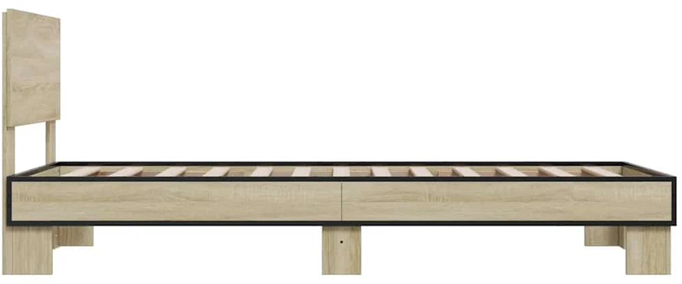 Lovos rėmas, ąžuolo, 75x190cm, apdirbta mediena ir metalas