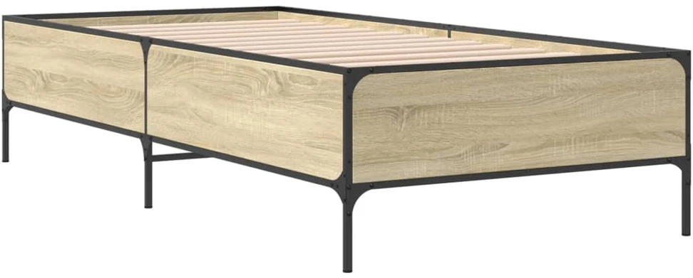 Lovos rėmas, ąžuolo, 75x190cm, apdirbta mediena ir metalas