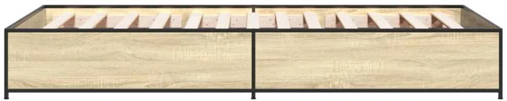 Lovos rėmas, ąžuolo, 75x190cm, apdirbta mediena ir metalas