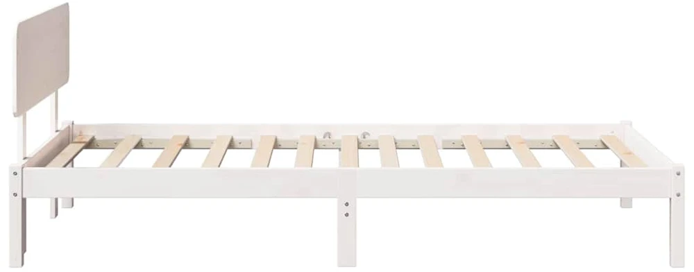 Lova Lovos rėmas Balta 100 x 200 cm Kietos pušies mediena
