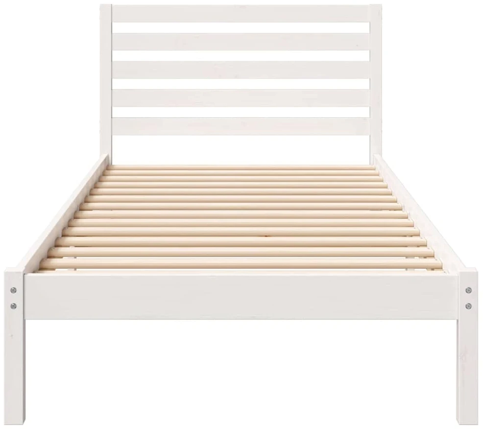 Lova Lovos rėmas Balta 100 x 210 cm Kietos pušies mediena