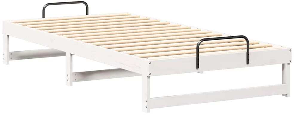 Lova Lovos rėmas Balta 100 x 210 cm Kietos pušies mediena
