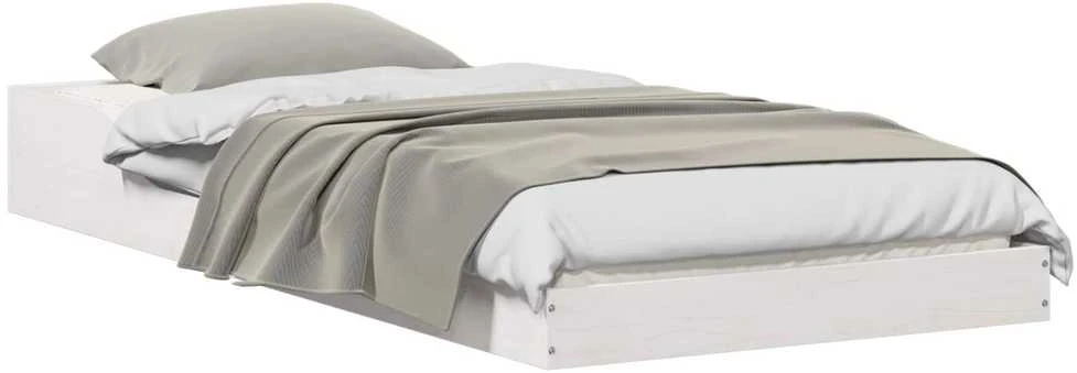 Lova Lovos rėmas Balta 100 x 210 cm Kietos pušies mediena