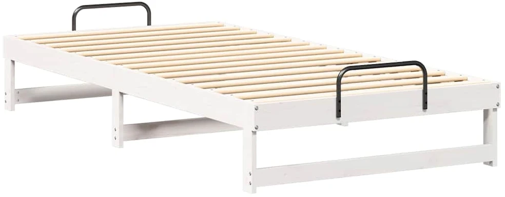 Lova Lovos rėmas Balta 100 x 210 cm Kietos pušies mediena