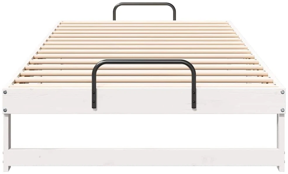 Lova Lovos rėmas Balta 100 x 210 cm Kietos pušies mediena