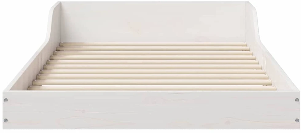 Lova Lovos rėmas Balta 100 x 220 cm Kietos pušies mediena