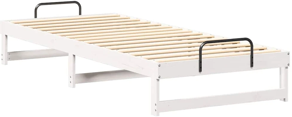 Lova Lovos rėmas Balta 100 x 220 cm Kietos pušies mediena
