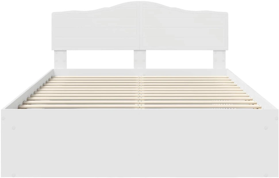 Lovos rėmas Balta 140 x 190 cm Kietos pušies mediena