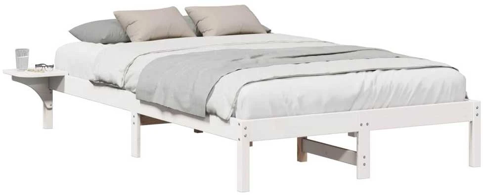 Lovos rėmas Balta 140 x 190 cm Kietos pušies mediena