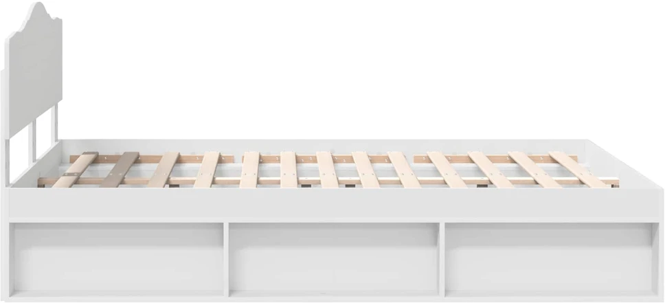 Lovos rėmas Balta 140 x 190 cm Kietos pušies mediena