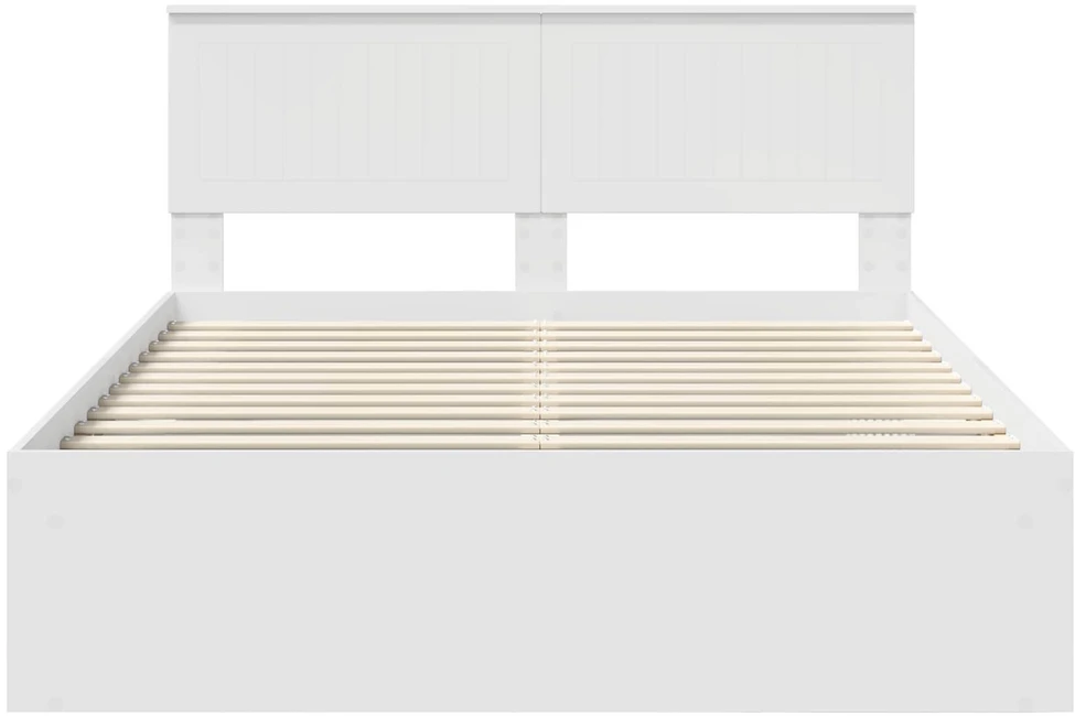 Lovos rėmas Balta 140 x 200 cm Kietos pušies mediena
