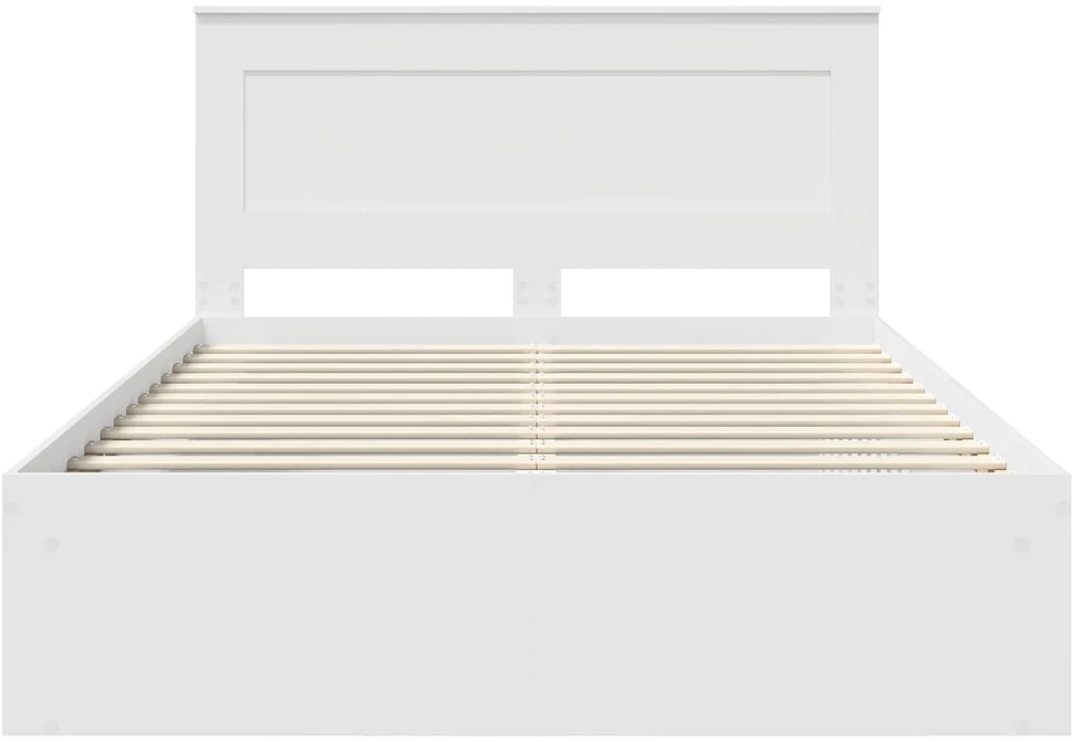 Lovos rėmas Balta 160 x 200 cm Kietos pušies mediena