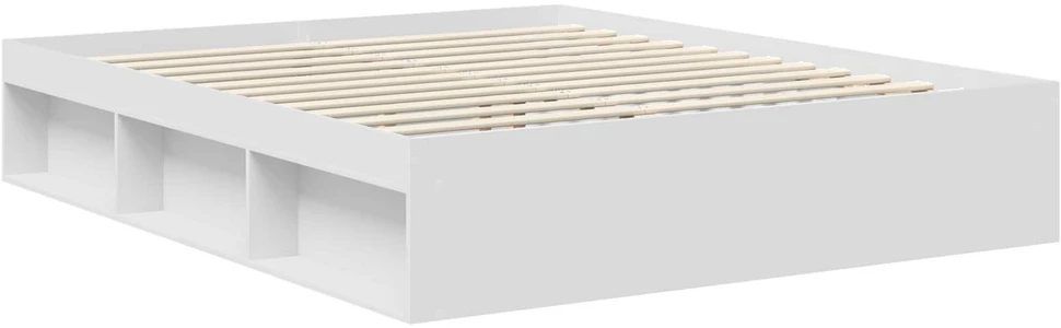 Lovos rėmas Balta 160 x 200 cm Kietos pušies mediena