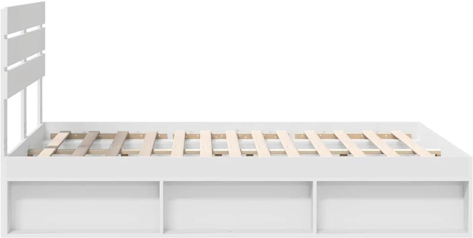 Lovos rėmas Balta 160 x 200 cm Kietos pušies mediena