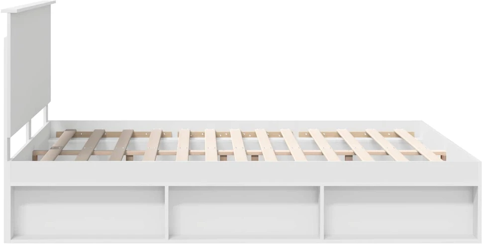 Lovos rėmas Balta 160 x 200 cm Kietos pušies mediena