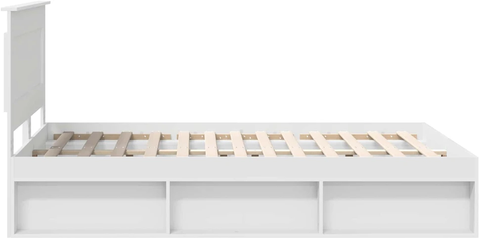 Lovos rėmas Balta 160 x 200 cm Kietos pušies mediena