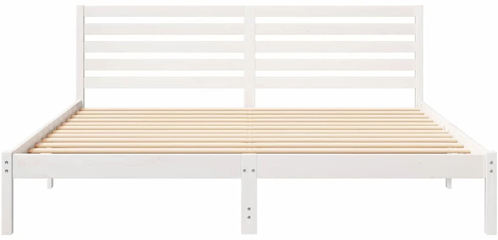 Lovos rėmas Balta 180 x 200 cm Kietos pušies mediena