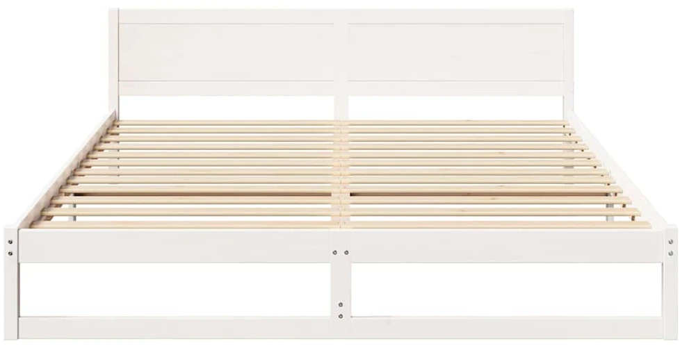 Lovos rėmas Balta 180 x 200 cm Kietos pušies mediena