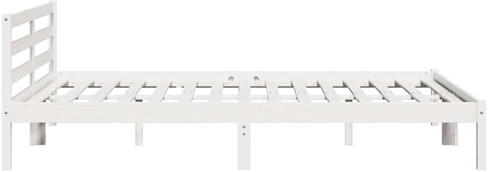 Lova Lovos rėmas Balta 225,5 x 205,5 x 69,5 cm Kietas pušies medis